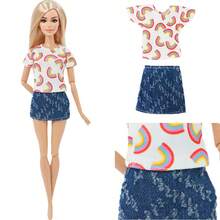 5pcs Set Polyester Fashion Doll Clothes, 11.5 Inch 1:6 Doll Casual Dress Set, Suitable As Children's Day/Birthday Gift (Doll Not Included)