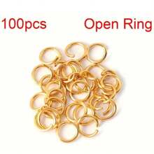 100 Stücke Edelstahl vergoldete und versilberte offene Sprungring, Teilungsringe für DIY Schmuckherstellung, Halsketten, Armband Verbindungen