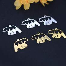 3 piezas de dijes/colgantes con diseños de lindos animales de osos de dibujos animados para hacer collares, pulseras y otros accesorios de joyería DIY
