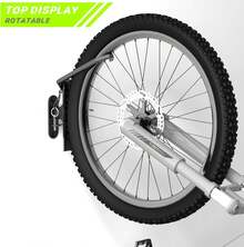 Soporte de pared giratorio para bicicleta, soporte vertical para bicicleta, para cochera, gancho para colgar bicicleta, organización de cochera, color negro - 4 paquetes - Ver 9
