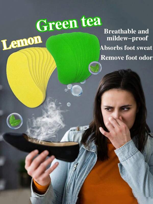 30-1 Piece Of Shoe Deodorant Stickers, Insole Deodorant Stickers, Lemon Foot Soothing Insole Stickers, Suitable For Shoe Odor Antiperspirant Foot Care