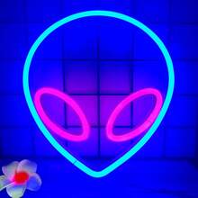 1 件霓虹牛头标志装饰灯，LED 霓虹灯电池或 USB 供电，家居装饰、派对装饰、庭院装饰、酒吧、露营、生日、求婚、周年纪念、游戏室、情人节、母亲节、圣诞节和其他节日装饰和礼物 - 白色 - 查看 36