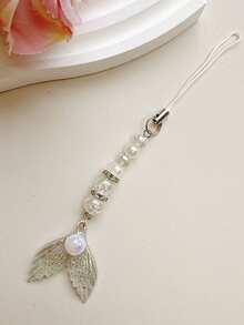 1pc Ins Style European & American Mermaid Tail Pearl Decor Phone Lanyard, Mobile Phone, Key Chain, Bag Accessory - Multicolor - View 6