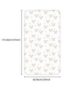 GLLQUEN BABY 2件組嬰兒床單套裝，男女通用，適用於嬰兒床與幼兒床墊，超柔軟微纖維材質，尺寸 47x24x6 英吋 - 小熊 - 查看 4