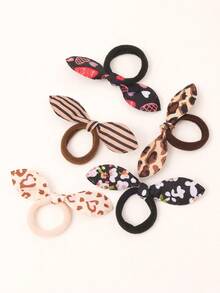 30pcs Bunny Ear Headband For Girls, Cute Bowknot Hair Band Scrunchie (Random Color And Style) - Multicolor - View 2