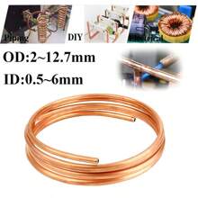 1M/2M Soft Metal Coil Outer Diameter 2~8mm Inner Diameter 1~6mm Metal Wire Tube Air Conditioning Heat Dissipation DIY Crafts
