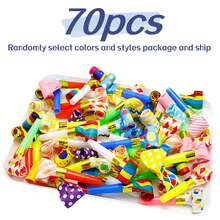 50/70pcs Colorful Noise Maker Toys, Mini Blow Dragon, Party Whistles, Fun & Memorable For Birthday Party, Party Decoration, Party Supplies, Festival Decoration, Festival Supplies, Gifts Summer Wedding Beach Back To School School Supplies Room Decor - Multicolor - View 13