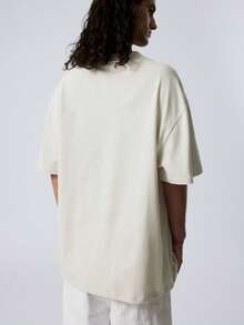 Men's Oversized Streetwear T-Shirt Faded All Regular Fit - Màu be - Xem 2