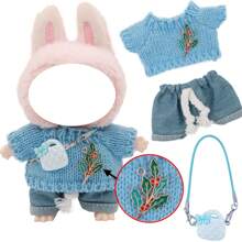 Outfit Set: Sweater And Jeans For Plush Doll, Includes Cute Accessory Bag (Doll Not Included), Merchandise