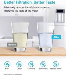 Filtro de agua para refrigerador AQUACREST DA29-00020B compatible con Samsung® DA29-00020B, HAF-CIN EXP DA29-00020A DA29-00019A DA97-08006 DA97-08043ABC Kenmore HDX-FMS-2 - AQF-00020B-1 - Ver 3