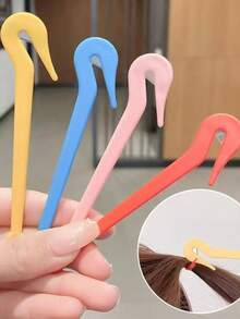 4pcs Girls Disposable Hair Tie Remover Tool, Hair Elastic Cutter, Non-Damaging, Disposable Hair Bands Detangling Tool - Multicolor - View 7