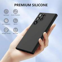 1 Ốp lưng từ tính bằng silicon lỏng màu đen có nam châm mạnh, lớp lót bằng sợi nhỏ mềm mật độ cao, lớp silicon hấp thụ sốc, có thể trầy xước và xóa được, bảo vệ toàn diện Tương thích với Samsung Galaxy S25 Ultra/S25 Plus/S25/S24 Ultra/S24 Plus/S24/S23 Ultra/S23 Plus/S23/S22 Ultra/S22 Plus/S22/S21 Ultra/S21 Plus/S21/S23 FE và tương thích với IPhone - màu đen - Xem 7