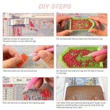 1 Stück Tiermotiv Diamantmalerei Bastelset, Cartoon König Löwe Porträt gestickter Glasaufkleber 5D DIY Bilder Mosaik Kreuzstichset Stickerei mit Strass Heimdekoration Geschenk Kaffeebar Accessoires