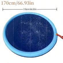 Splash Pad For Dogs Anti-Slip Dog Pool For Large Dogs 0.58 Mm Thickened Durable Outdoor Water Play Mat Summer Sprinkler Toy Summer Cooling Leisure Activities Large Dogs Thickened Durable Outdoor Water Play Mat, Summer Sprinkler Toy For Backyard
