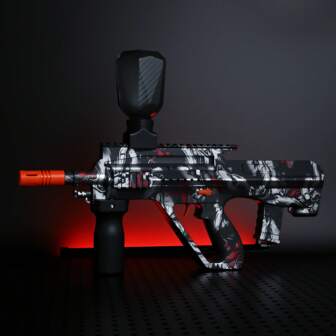 Lanzador de bolas de gel eléctrico recargable AUG - Juguete automático para actividades al aire libre - Regalo perfecto para cumpleaños, Pascua, Navidad, Halloween y Acción de Gracias (Balas no incluidas)