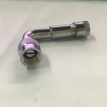 90 Degree Motorcycle Angled Valve Adapter, Copper & Silver Tire Valve Extension Adapter For Trucks, Cars, Motorcycles