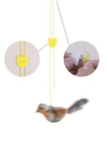 Cat Toy With Realistic Sound And Moving Bird, Interaction Cat Toy Without Battery, Simulating Cat Hunting Toy, Flapping Wings And Chirping Bird Design For Indoor Cats