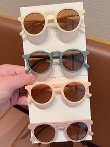 2026新款3/4/5件装男女宝宝可爱时尚圆形儿童眼镜，仅卡片展示，不含运费 - 彩色 - 查看 13