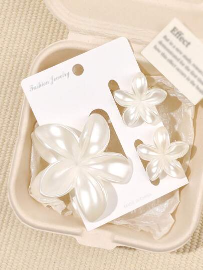 Farklı Boyutlarda 3 Adet Parlak Şeffaf Işıltılı Krem Saç Tokası Seti, Papatya Çiçek Tasarımı, Plaj Tatili, İlkbahar ve Yaz Saç Perçemleri/Uçan Saçlar İçin Mükemmel, Pençeli Saç Tokaları, Çeneli Saç Tokası, Saç Kelepçeleri, Saç Tokası, Saç Tokası, Kadınlar İçin Rahat Sonbahar Kış Saç Aksesuarları