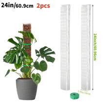 24in/36in/48 Inch Moss Pole Plastic Plant Stand Indoor Climbing Plants Guardian Tutors Pot Moss Stick For Monstera, Large D Shaped PolesPlants Growth Garden Support Accessories