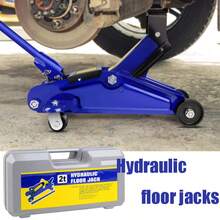 Royalswill 2 Tonne Heavy Duty Floor Jack, Low Profile Trolley Jack For Car, Van, Garage Tyre Repairs Changing Tyres Emergency Tool - Blue - Jack - View 1