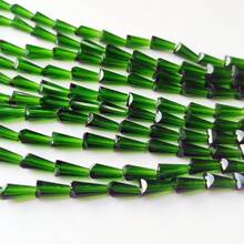 45/60 hạt thủy tinh xanh lá cây/đỏ/xanh dương/vàng dài 4*7/6*12mm Phụ kiện hạt để làm đồ trang sức, đồ thủ công làm bằng tay, vòng tay & vòng cổ, hoa tai - Hạt chùa - Xem 5