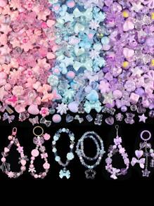 20g Acrylic Beads Spacer Beads For Bracelet Making Heart, Bow, Flower, Star, Colored Beads DIY Jewelry Pendant Mobile Phone Link Accessories