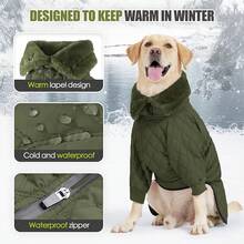 Warm Dog Coat Double Zipper, Winter Dog Clothes Suitable For Small And Medium-Sized Dogs, Turtleneck Dog Down Jacket, Two Legs Dog Cold Weather Coat, Windproof Waterproof Dog Winter Jacket