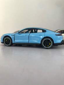 ESCBBXX 1pc Zinc Alloy Die-Cast Exterior Sports Car Model Toy, 6.18"L X 2.44"W X 1.77"H, 1:32 Scale Realistic Miniature, Detailed Interior, Rolling Tires, Openable Doors & Hood, Sound & Light Effect, Suitable As Boys, Children Gift, Collection