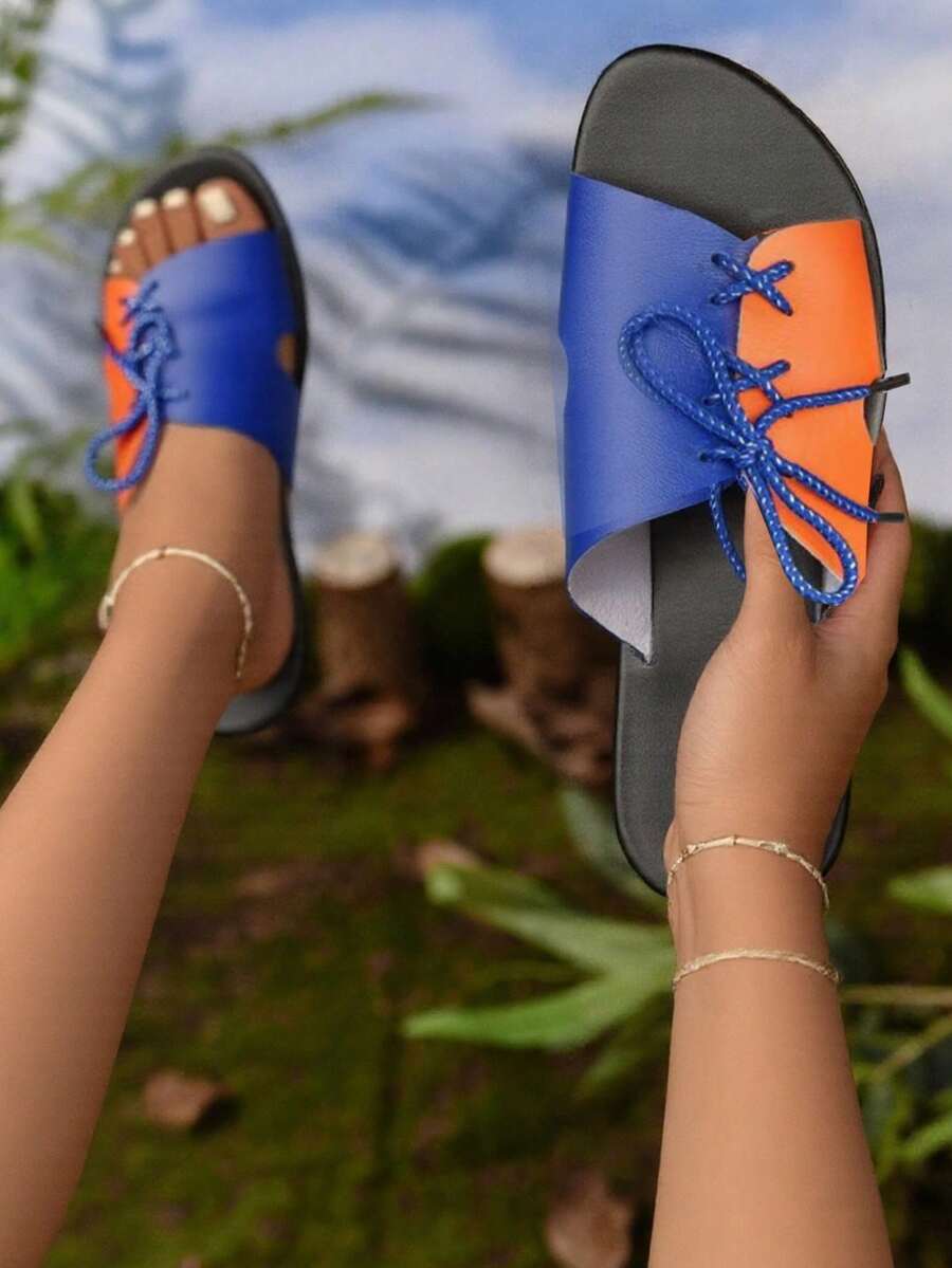 Women's Fashion Bohemian Style Flip Flops, Toe-Thong Sunflower Design Comfortable Flat Beach Slippers, Summer New Retro , With Woven Strap