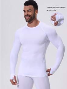 Camicia a maniche lunghe da uomo per sport all'aperto, t-shirt estiva traspirante e ad asciugatura rapida con protezione UV, adatta per pesca, vela, nuoto, escursionismo, viaggi, barca, alpinismo, passeggiata, ciclismo, pattinaggio su ghiaccio, jogging, corsa, allenamento e uso casual quotidiano - Bianco - Visualizzare 1