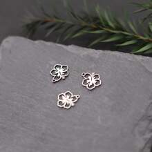 Lote de 3 piezas Colgantes de acero inoxidable con diseño de líneas artísticas de dama, borlas y hongos para hacer accesorios de joyería como aretes y collares