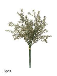 6/12 Pcs Artificial Potted Plants, 18.5 Inches Tall, Plastic Material, Fake Eucalyptus, Rosemary, Magnolia Stems, For Rustic Farmhouse Decor, Home Office Decoration, Christmas Accents, DIY Wreath Crafts, Shrub Trees Home Decor Christmas Decorations Room Decor - Green - View 14