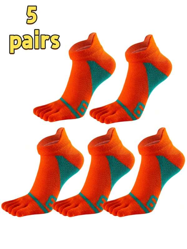 2/3/5 pares de calcetines deportivos de dedo para mujer de estilo casual y moda, calcetines de compresión ajustados al tobillo con cinco dedos, adecuados para hombres/mujeres, deportes, running, calcetines bajos, también aptos para volver a la escuela, el mes del orgullo (EE. UU.), el Día del Padre, el Carnaval, San Valentín, Año Nuevo, Eid Al-Adha, antibacterianos, resistentes a los olores, suaves, de tela que absorbe la humedad, para todas las estaciones