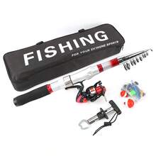 Nuevo set de equipamiento de pesca con 1 caña y 1 carrete, caña de pescar roja y plateada (opciones de longitud de 1.8m, 2.4m, 3m, 3.6m), carrete de pesca rojo, incluye 1 caña, 1 carrete, 1 accesorio, 1 bolsa de equipo, 1 agarrador de pescado - Rojo - Ver 2