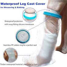 % Waterproof Leg Cast Cover Showering, Reusable Adult Short Leg Cast Protector, Cast Covers Shower Leg, Cast Bag Shower, Cast Cover Showering Foot