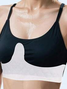 1 Elegant Series Women's Sports Bra Sweat-Absorbing Pad - Washable And Reusable Cotton Moisture-Absorbing Lining, Hand-Washing/Dry-Cleaning Special, Solid Color Chest Support Accessory, Hidden Design, Soft Fabric Construction