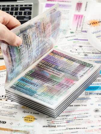 1-pack med 20 st. Unexpected-serien engelska klistermärkeshäften, vattentätt material för Ins-stil scrapbooking DIY-dekorationsklistermärken, tillbaka till skolan