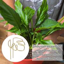 1/3/5pcs Reusable Metal Climbing Plant Stems Support Stake, Unique Design Plant Stake, Garden Decor, Flower Pot Decor, Plant Trellis, Ideal For Healthy Growth Of Indoor Plants