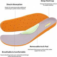AOV Women's Wide Toe Box Arch Support Walking Shoes Plantar Fasciitis Orthotic Air Tennis Sneakers - Allblack - View 6