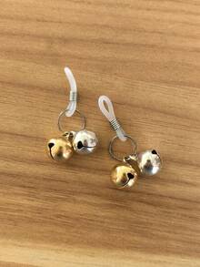 1雙時尚不銹鋼鈴鐺裝飾乳環適合女士適用於日常生活