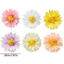 6 pièces Fleurs en papier artificielles de marguerite pour mariage et fête. Décoration florale artificielle - Fleurs murales multicolores vives pour événements intérieurs/extérieurs, Pâques, remise des diplômes, anniversaire, décoration d'événement | Amplificateur d'atmosphère festive, décoration de mariage