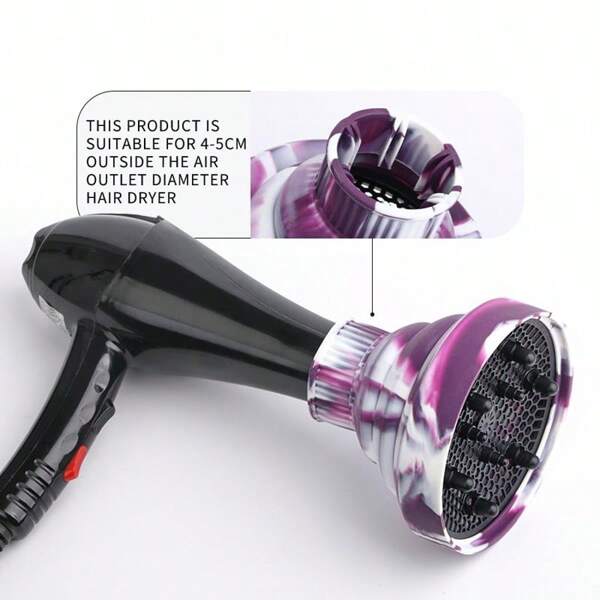 CANDY BRUSH 1 pieza Accesorio universal para secador de pelo Concentrador Boquilla de repuesto y adaptador de boquilla de silicona - Se ajusta a la mayoría de los diámetros de boquillas de secador de pelo de 1.5" a 2"