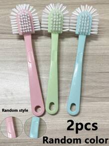 [5-In-1 Efficient Shoe Brush] Creative 5-Side Shoe Brush With Double-Sided Circular Design For All-Around Cleaning, Plastic Hard Bristle Bathroom Cleaning Brush, 5-In-1 Durable Shoe Brush, Plastic Material, Highly Efficient Cleaning
