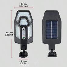Nova Tipo de Iluminação Pública Solar Sensoriamento Corporal Humano Luz de Parede Externa Luz de Jardim Luz Solar Externa LED Tudo em Um com Controle Remoto Iluminação é Fácil e Simples de Instalar, Luzes Solares Externas