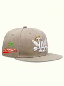 2024 New Letter Wing Pattern Side Coconut Tree Embroidery Fashion High Quality Snapback Men's Versatile Casual Baseball Hat Personalized Hip Hop Caps, School