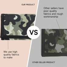 Carteras de camuflaje para hombres, mujeres y tarjetero, mini cartera, monedero, billetera plegable, regalo - Negro - Ver 5