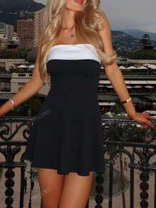 Women Elegant Bodycon Spring Summer Party Vacation Night Out Casual Tube Dress