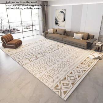 This Large, High-Quality Artistic Floor Mat Is Crafted From Crystal Velvet And Features Morandi Colors With French Minimalist Lines. Densely Woven With A Non-Slip Backing, It Is Both Soft , Ensuring Long-Lasting Comfort. Perfect For Living Rooms Or Bedrooms, It Is Machine Washable And Ideal For Decorative Spaces. Room Decor Bathroom Accessories Back To School Entryway Decor Bathroom Kitchen Decor