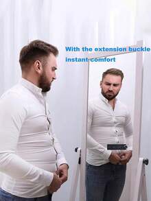 2 件弹性腰带延长扣，可调节腰带，适合孕妇和超重男士裤子